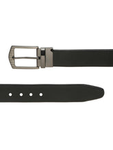 Load image into Gallery viewer, Men's Texture Formal Reversiable Black & Brown Leather Belt