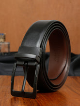 Load image into Gallery viewer, Men's Solid Formal Reversiable Black & Brown Leather Belt