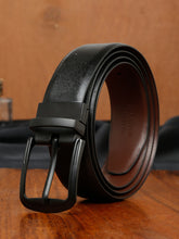 Load image into Gallery viewer, Men's Solid Formal Reversiable Black & Brown Leather Belt