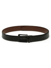 Load image into Gallery viewer, Men's Texture Formal Reversiable Black & Brown Leather Belt