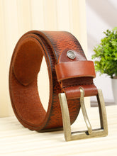 Load image into Gallery viewer, Men Classic Brown Texture Leather Casual belt