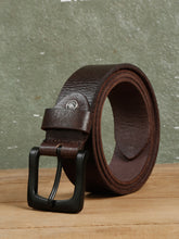 Load image into Gallery viewer, Men Deep Brown Leather Casual belt
