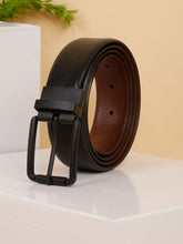 Load image into Gallery viewer, MEN BLACK TEXTURED LEATHER BELT