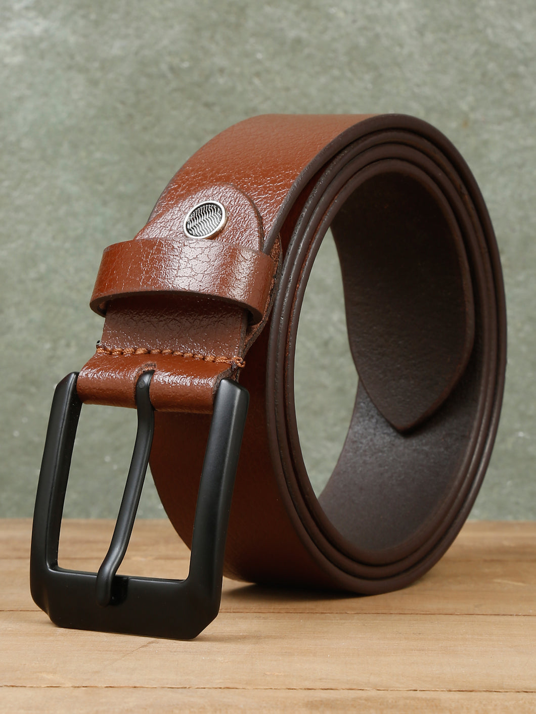 Men Vintage Brown Leather Casual belt