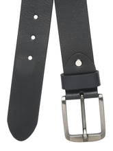 Load image into Gallery viewer, Mens Classic Black Leather Casual Belt