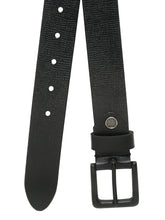 Load image into Gallery viewer, Men's Black Texture Leather belt with black buckle