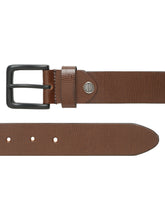 Load image into Gallery viewer, Men's Brown Texture Leather belt with black buckle