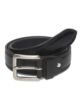 Load image into Gallery viewer, Mens Black Leather Pin-Buckle Casual Belt- clearance sale