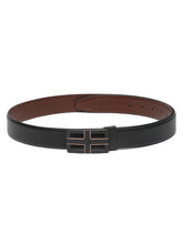 Load image into Gallery viewer, Teakwood Leather Men Textured Black-Gold Belt