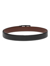 Load image into Gallery viewer, Teakwood Leather Men Textured Black-Gold Belt