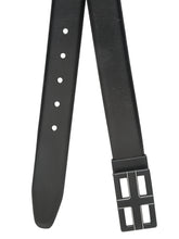 Load image into Gallery viewer, Teakwood Leather Men Textured Black-Silver Belt
