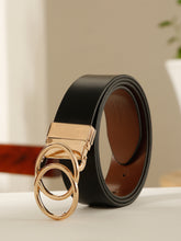 Load image into Gallery viewer, Women’s Black & Brown Reversible Leather Belt