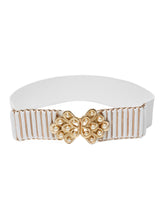 Load image into Gallery viewer, WOMEN GOLDEN EMBELLISHMENT STRETCHABLE WAIST BELT (One Size)
