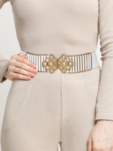 Load image into Gallery viewer, WOMEN GOLDEN EMBELLISHMENT STRETCHABLE WAIST BELT (One Size)
