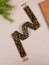 Load image into Gallery viewer, Women's 1 Inch Animal Print Black And Tan Waist Belt