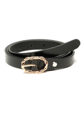 Load image into Gallery viewer, Women's Elegant Black Leather 15mm Belt