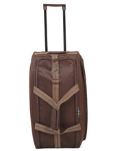 Load image into Gallery viewer, Brown Printed Large Duffel Trolley Bag