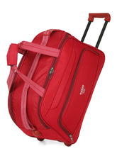 Load image into Gallery viewer, Red Printed Small Duffel Trolley Bag- Clearance sale