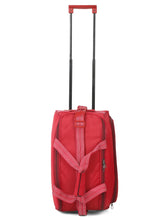 Load image into Gallery viewer, Red Printed Small Duffel Trolley Bag- Clearance sale
