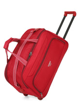Load image into Gallery viewer, Red Printed Medium Duffel Trolley Bag