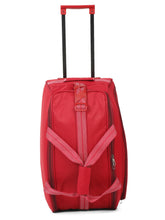 Load image into Gallery viewer, Red Printed Medium Duffel Trolley Bag