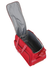 Load image into Gallery viewer, Red Printed Medium Duffel Trolley Bag