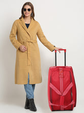 Load image into Gallery viewer, Red Printed Medium Duffel Trolley Bag