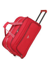Load image into Gallery viewer, Red Printed Large Duffel Trolley Bag