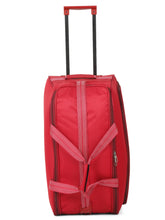 Load image into Gallery viewer, Red Printed Large Duffel Trolley Bag
