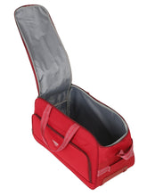 Load image into Gallery viewer, Red Printed Large Duffel Trolley Bag