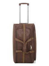 Load image into Gallery viewer, Brown Printed Medium Duffel Trolley Bag