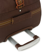 Load image into Gallery viewer, Brown Printed Medium Duffel Trolley Bag