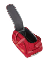 Load image into Gallery viewer, Maroon Printed Medium Duffel Trolley Bag