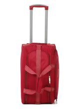 Load image into Gallery viewer, Maroon Printed Large Duffel Trolley Bag