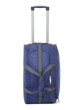 Load image into Gallery viewer, Navy Printed Cabin Duffel Trolley Bag