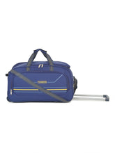 Load image into Gallery viewer, Navy Printed Large Duffel Trolley Bag