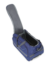 Load image into Gallery viewer, Navy Printed Large Duffel Trolley Bag