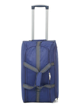 Load image into Gallery viewer, Navy Printed Medium Duffel Trolley Bag