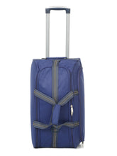 Load image into Gallery viewer, Navy Printed Large Duffel Trolley Bag