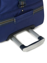 Load image into Gallery viewer, Navy Printed Large Duffel Trolley Bag