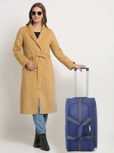 Load image into Gallery viewer, Navy Printed Large Duffel Trolley Bag