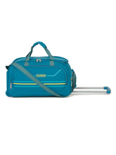Load image into Gallery viewer, Teal Printed Cabin Duffel Trolley Bag