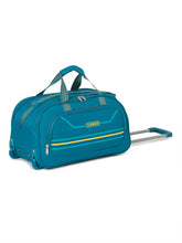 Load image into Gallery viewer, Teal Printed Cabin Duffel Trolley Bag