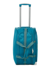 Load image into Gallery viewer, Teal Printed Cabin Duffel Trolley Bag