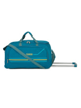 Load image into Gallery viewer, Teal Printed Medium Duffel Trolley Bag
