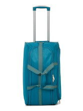 Load image into Gallery viewer, Teal Printed Medium Duffel Trolley Bag