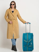 Load image into Gallery viewer, Teal Printed Medium Duffel Trolley Bag