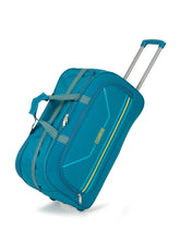 Load image into Gallery viewer, Teal Printed Large Duffel Trolley Bag