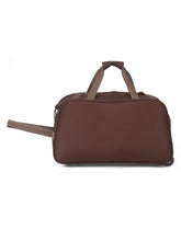 Load image into Gallery viewer, Brown Printed Small Duffel Bag- Clearance sale