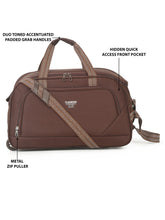 Load image into Gallery viewer, Brown Printed Small Duffel Bag- Clearance sale